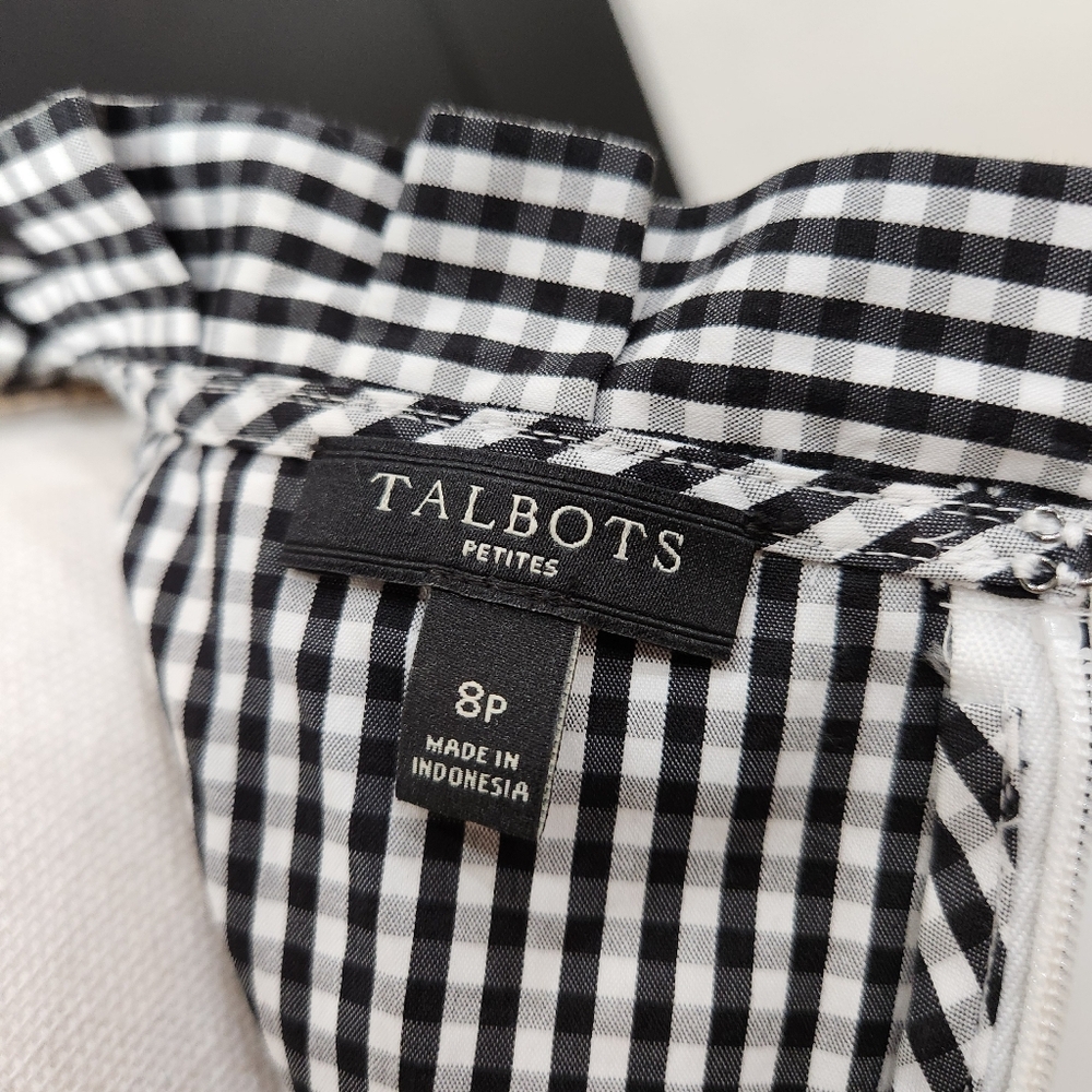 Talbots Gingham Print Shift Dress Size 8 Petite - Picture 8 of 8